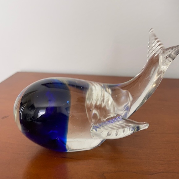 Glass Whale Paperweight - Picture 1 of 5